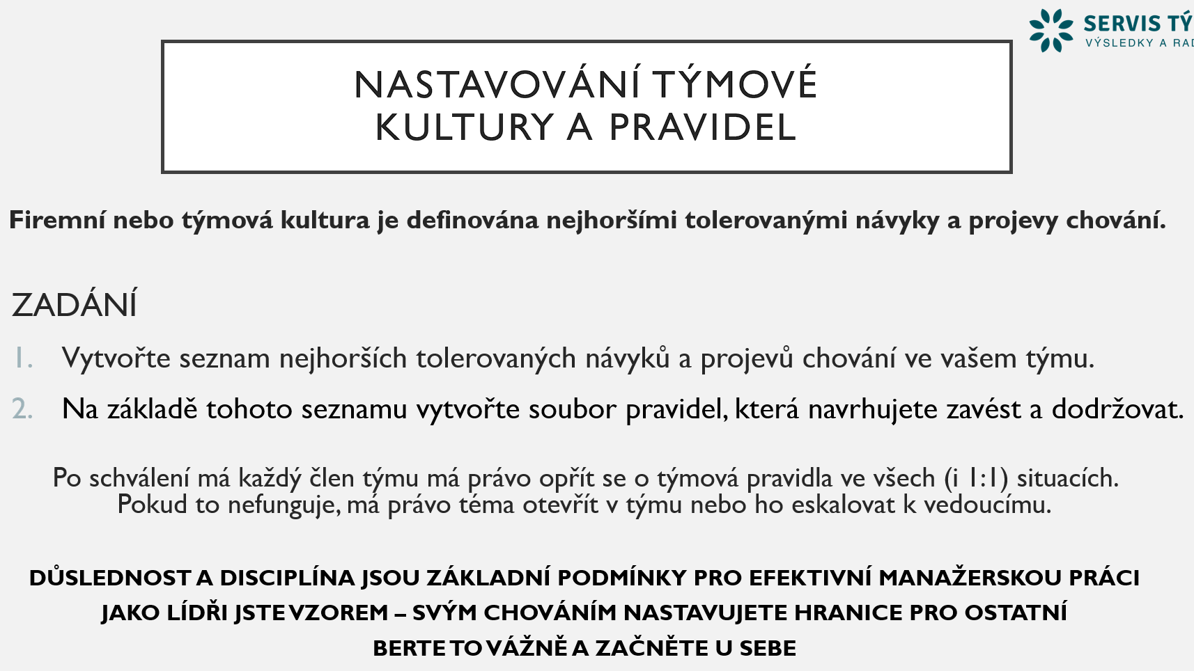 Týmová pravidla